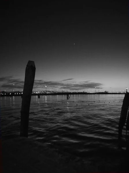 Night Landscape Sea — Stock fotografie