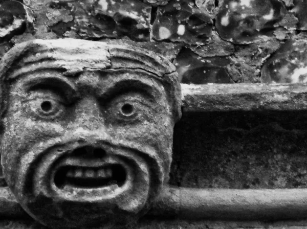 Siyah beyaz grunge heykeli