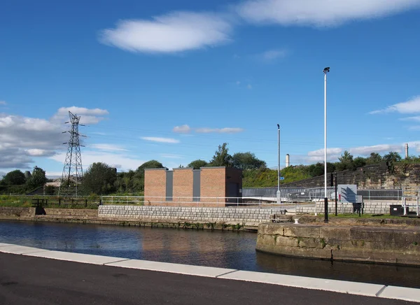 Knostrop Fall Lock Aire Calder Navigation Leeds — Stok fotoğraf