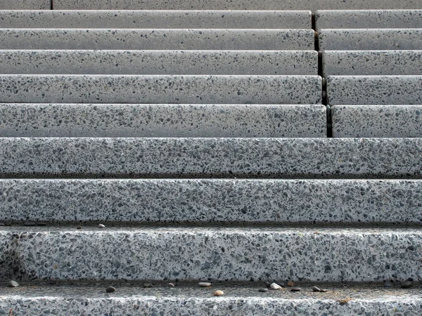 Grey Textures Outdoor Concrete Stairs Small Pebbles Bottom Step — Stock Photo, Image