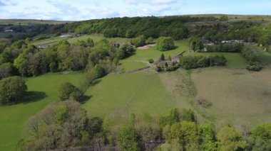 Aerial view of lush green landscape