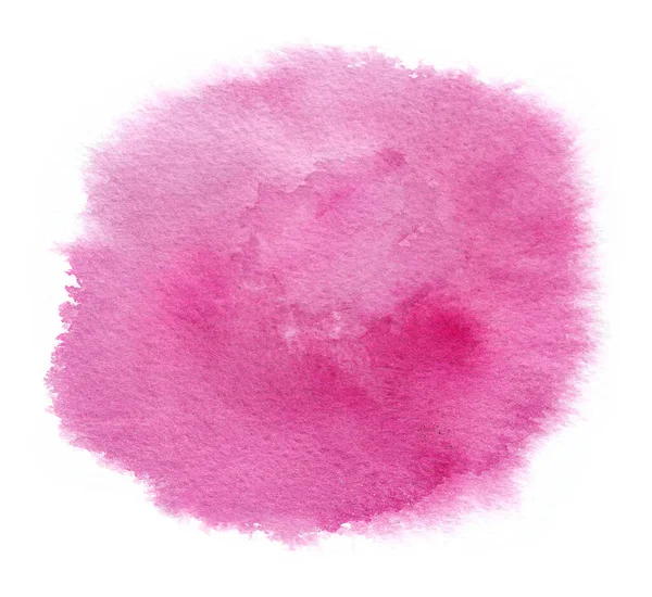 Bright magenta water color stain with watercolour paint stroke — Stock Photo, Image