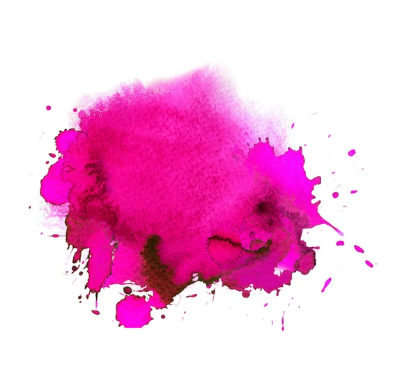 Magenta water color background with blotchiness and strokes — Stock Photo, Image