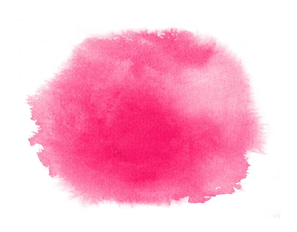 Pink watercolor stain with wash. Watercolor texture for Valentine day or wedding — Stock Photo, Image