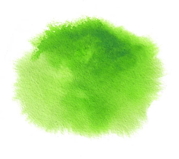 Fundo de aquarela de mola verde brilhante com curso de tinta de cor de água — Fotografia de Stock