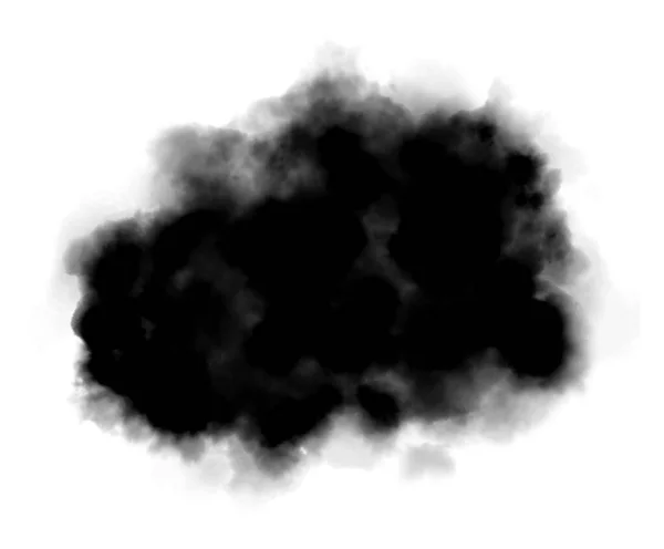 Fekete akvarell nedves folt minta akvarell festék folt, folt, ecset stroke — Stock Fotó