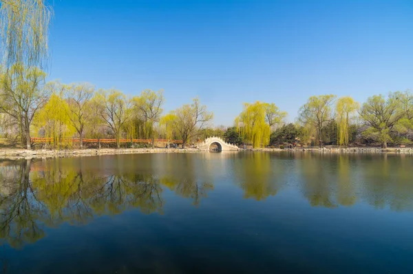 Erken baharda Pekin Yaz Sarayı manzara