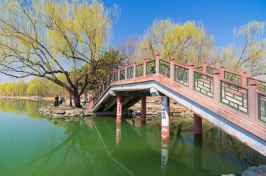 Erken baharda Pekin Yaz Sarayı manzara