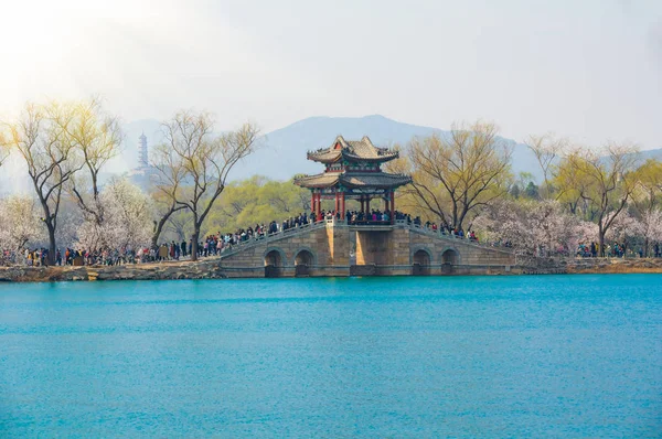 Paisaje Del Palacio Verano Beijing Principios Primavera — Foto de Stock