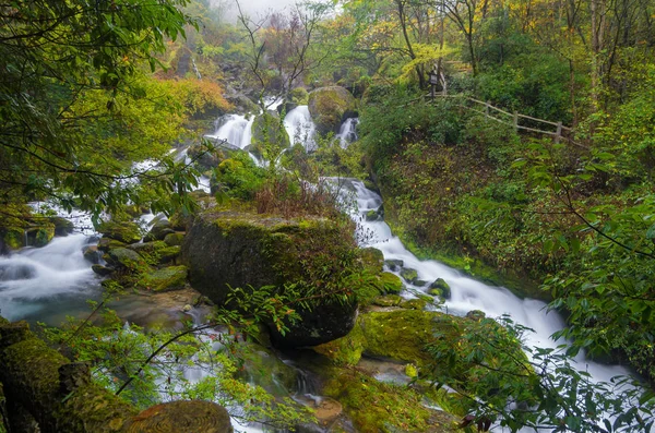 Hubei Shennongjia Národní Geopark Krajina Podzim — Stock fotografie