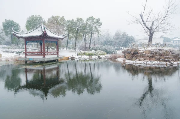 武汉东湖景区冬季雪景 — 图库照片