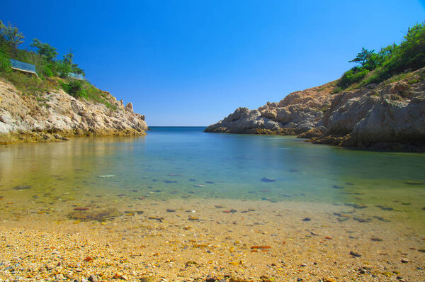 The scenery of Dalian Golden Stone National Geopark and Coastal Road in late Summer