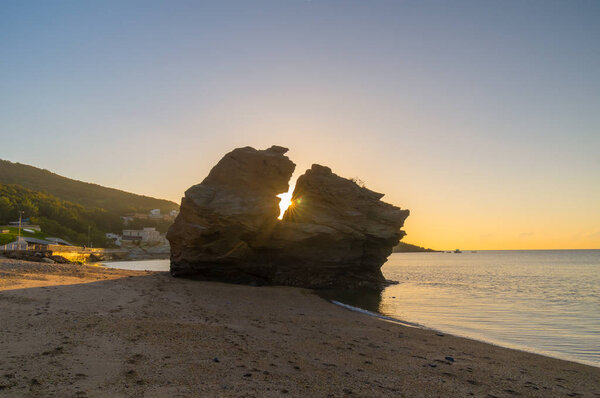 The scenery of Dalian Golden Stone National Geopark and Coastal Road in late Summer