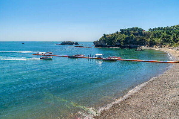 The scenery of Dalian Golden Stone National Geopark and Coastal Road in late Summer