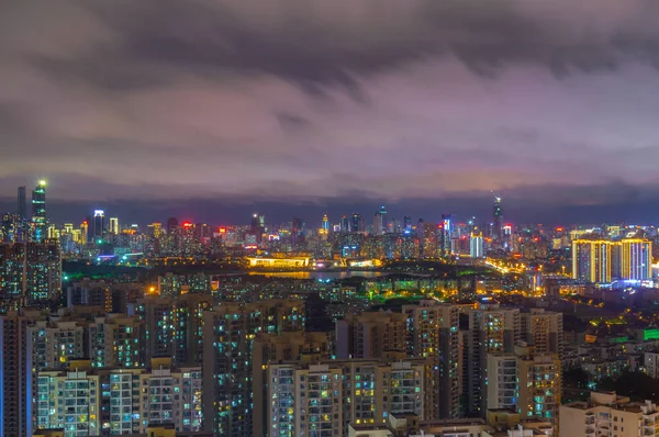 Wuhan city night scenery in summer