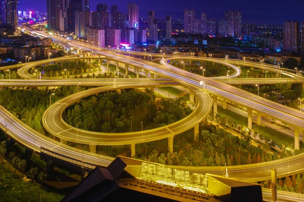 Wuhan city night scenery in summer