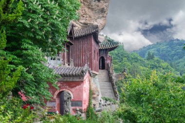 The charming summer scenery of Wudang Mountain in China clipart