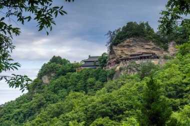 The charming summer scenery of Wudang Mountain in China clipart