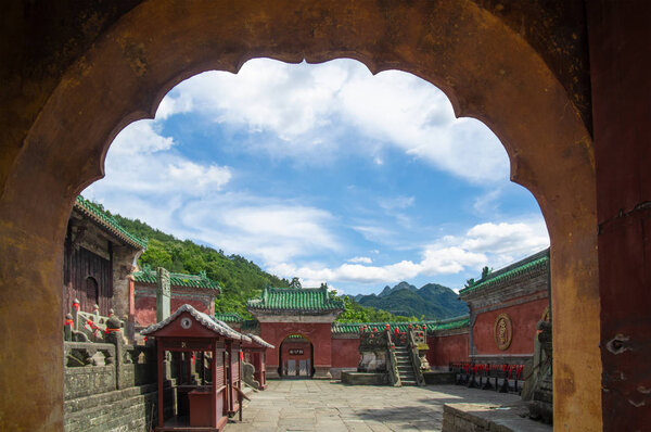 The charming summer scenery of Wudang Mountain in China