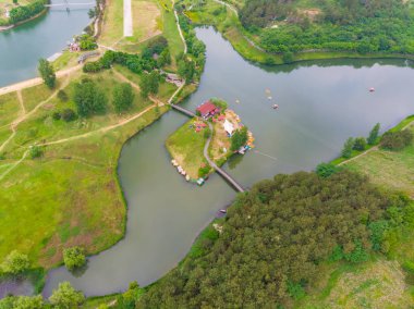 Wuhan, Hubei Eyaleti, Çin 'deki Mulan çayır manzarasının erken dönem manzarası