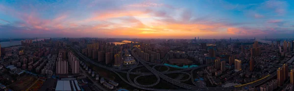 Wuhan City Sunset Night Scenery Summer — Stock Photo, Image