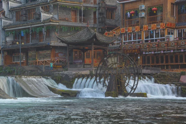 Hunan Xiangxi Fenghuang Antiguo Paisaje Verano Ciudad —  Fotos de Stock