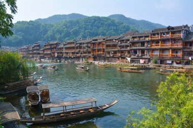 Hunan Xiangxi Fenghuang Antik Kenti Yaz Manzarası