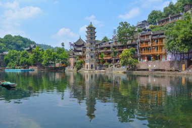 Hunan Xiangxi Fenghuang Antik Kenti Yaz Manzarası