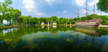 Wuhan East Lake Scenic Spot yaz sahne
