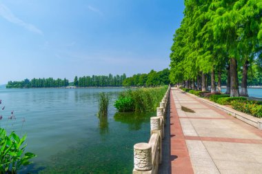 Wuhan East Lake Scenic Spot yaz sahne