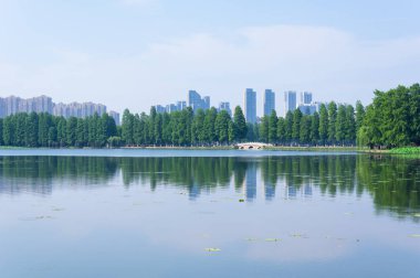 Wuhan East Lake Scenic Spot yaz sahne