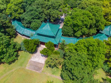 Yaz aylarında Wuhan East Lake Scenic Spot manzara