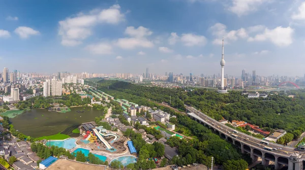 Wuhan City Flygfotografering Sommaren — Stockfoto