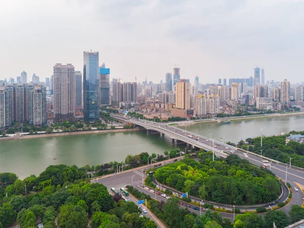 Wuhan City Aerial Photography Summer — Stock Photo, Image