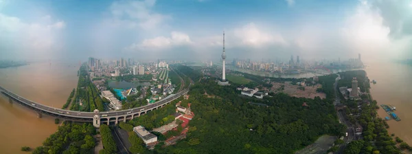 Cidade Wuhan Fotografias Aéreas Verão — Fotografia de Stock