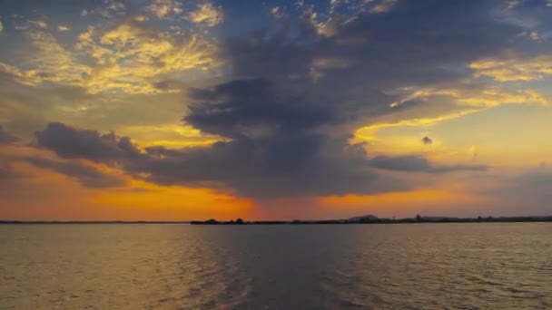 Сповільненої Зйомки Кадри Міського Горизонту Захід Сонця Влітку Ухань Hubei — стокове відео