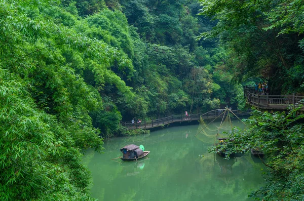 Yichang Sanxia Renjia Manzara Alanı Yaz Manzarası Hubei Çin — Stok fotoğraf
