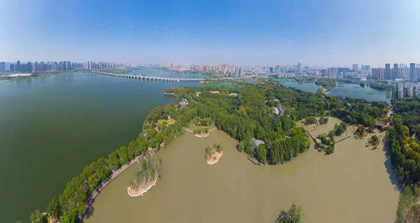Wuhan Zoo Park Paisagem Aérea Verão — Fotografia de Stock
