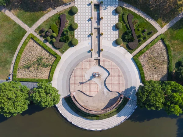 Wuhan Zoo Park Paisagem Aérea Verão — Fotografia de Stock