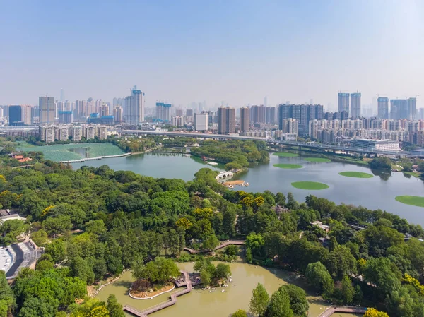 Wuhan Zoo Létě Letecký Výhled Parku — Stock fotografie