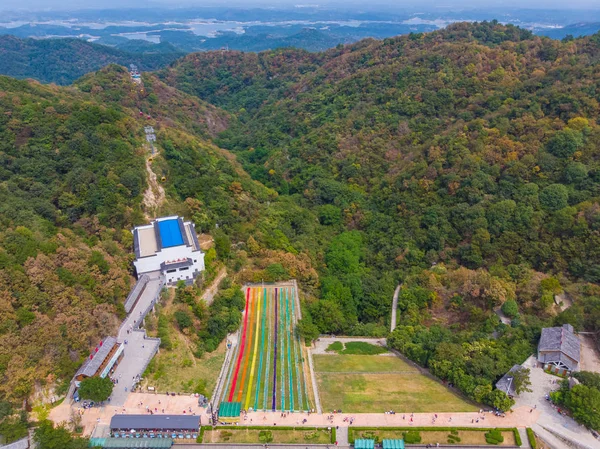 Malebná Oblast Wuhan Huangpi Mulan Tianchi Pozdní Léto Časná Podzimní — Stock fotografie