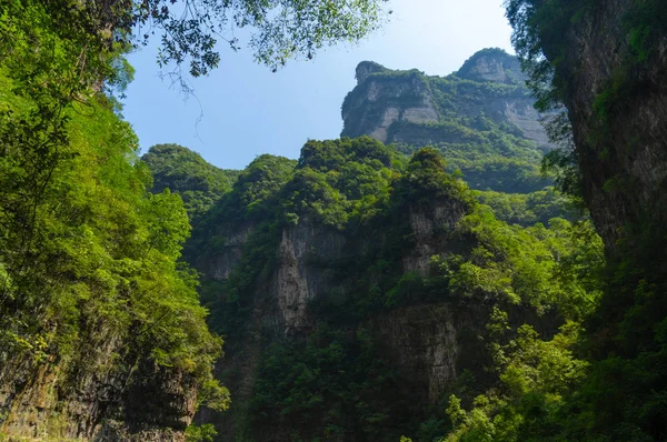 Літні Пейзажі Трьох Ущелинами Бамбука Ічан Hubei — стокове фото