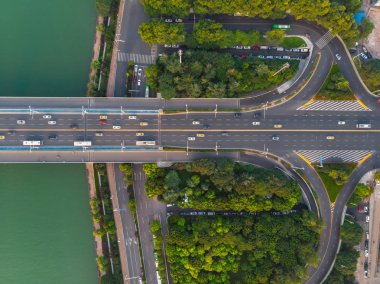Wuhan şehir açık büyüleyici Yaz aylarında Hava fotoğrafçılığı sahne