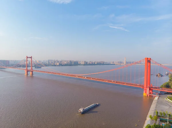 武汉市户外迷人航空摄影风景 — 图库照片