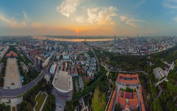 Wuhan Város Szabadtéri Bájos Légi Fotózás Táj Nyáron — Stock Fotó