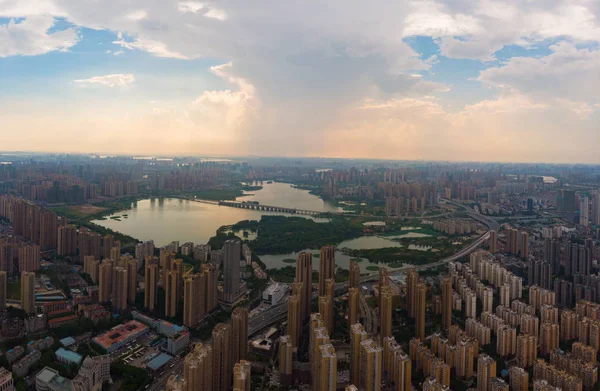 Wuhan City Outdoor Charmant Luchtfotografie Landschap Zomer — Stockfoto