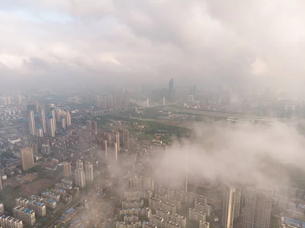 Latem Panorama Miasta Wuhan Hubei Chiny — Zdjęcie stockowe
