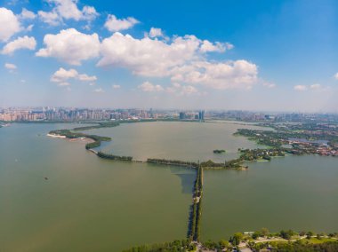 Wuhan, Hubei 'deki Doğu Gölü Turizm Manzarası