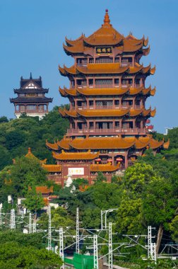 Hubei Wuhan yaz şehri gökyüzü manzarası