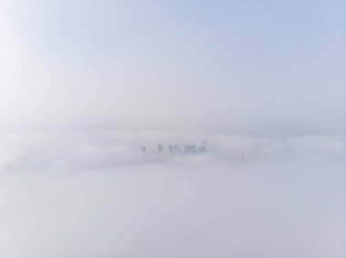 Hubei Wuhan yaz şehri gökyüzü manzarası